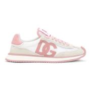 Witte en roze sneakers Dolce & Gabbana , Pink , Dames