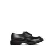 Zwarte Box Lace-up Derby Schoenen Tricker's , Black , Heren