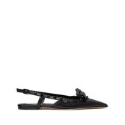 Platte schoenen met strikdetail en Rockstud Valentino Garavani , Black...