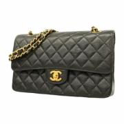 Pre-owned Leather shoulder-bags Chanel Vintage , Black , Dames