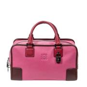 Pre-owned Leather handbags Loewe Pre-owned , Pink , Dames