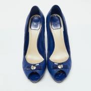 Pre-owned Leather heels Dior Vintage , Blue , Dames