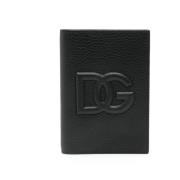 Opvouwbare Portemonnee met Logo-Embossing Zwart Leer Dolce & Gabbana ,...