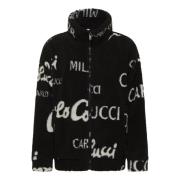 Teddy Fleece Jack met Merklogo's Carlo Colucci , Black , Heren