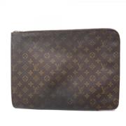 Pre-owned Fabric clutches Louis Vuitton Vintage , Brown , Heren