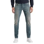 Blauwe Denim Jeans Cast Iron , Blue , Heren