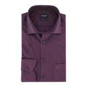 Aubergine Business Overhemd Olymp , Purple , Heren