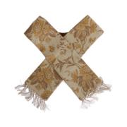 Beige Goud Jacquard Shawl Sjaal Dolce & Gabbana , Beige , Heren