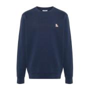 Chillax Patch Sweatshirt Maison Kitsuné , Blue , Heren