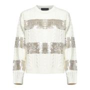 Icona Cream Sweaters Kaos , White , Dames