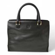 Pre-owned Leather handbags Loewe Pre-owned , Black , Dames