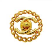 Pre-owned Metal chanel-jewelry Chanel Vintage , Yellow , Dames