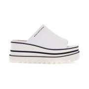 Plateau klompen met logoband Stella McCartney , White , Dames