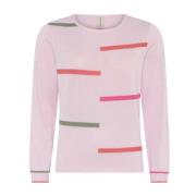 Gestreepte Pullover Blouse Roze Skovhuus , Pink , Dames