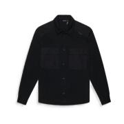 Katoenmix Regular Fit Overshirt Antony Morato , Black , Heren