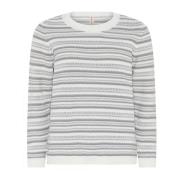 Off-White Twee Kleur Gestreepte Pullover Blouse Skovhuus , Multicolor ...