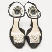 Pre-owned Satin sandals Dior Vintage , Black , Dames