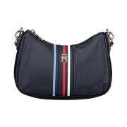 Blauwe Nylon Schoudertas met Verstelbare Band Tommy Hilfiger , Blue , ...