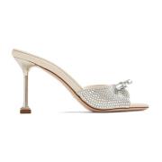 Zilveren Kristal Instap Schoenen Miu Miu , Gray , Dames