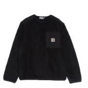 Zwarte Crewneck Sweatshirt met Ritszak Carhartt Wip , Black , Heren