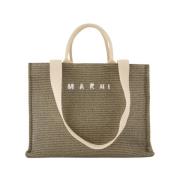 Groene Katoenen Shopper Tas Marni , Green , Heren