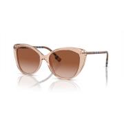 Peach/Brown Shaded Zonnebril Burberry , Brown , Dames