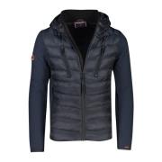 Donkerblauwe Winterjas Superdry , Blue , Heren