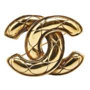 Pre-owned Fabric brooches Chanel Vintage , Yellow , Dames