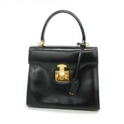 Pre-owned Leather handbags Gucci Vintage , Black , Dames