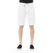 Effen Bermuda Shorts met Koord Baldinini , White , Heren