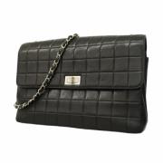 Pre-owned Leather shoulder-bags Chanel Vintage , Black , Dames