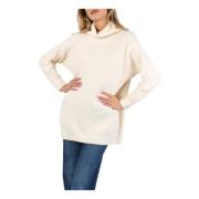 Trui met hoge hals Manila Grace , Beige , Dames