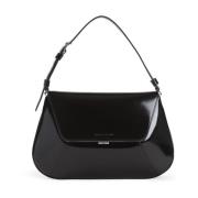 Zwart Zilver AMI Tas Amina Muaddi , Black , Dames