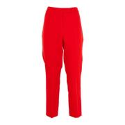 Slim Effen Kleur Damesbroek Fracomina , Red , Dames