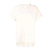 Elegante Beige Korte Mouw T-shirt Jil Sander , Beige , Dames