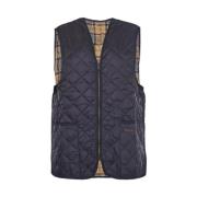 Blauw gewatteerd vest met tartan voering Barbour , Blue , Heren