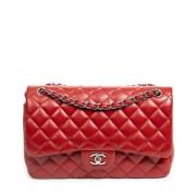 Pre-owned Leather chanel-bags Chanel Vintage , Red , Dames