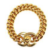 Pre-owned Metal chanel-jewelry Chanel Vintage , Yellow , Dames