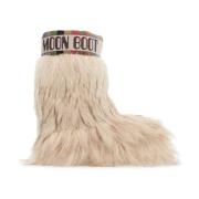 Imitatiebont Sneeuwlaarzen Moon Boot , Beige , Dames