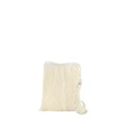 Witte Leren Crossbody Tas Tangle Jil Sander , White , Dames