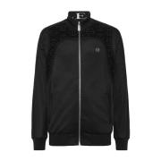 Stijlvolle Jas met Uniek Ontwerp Philipp Plein , Black , Heren