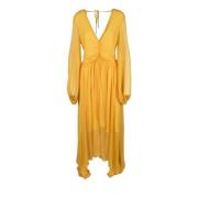 Damesjurk van polyester Weili Zheng , Yellow , Dames