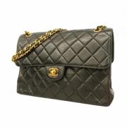 Pre-owned Leather shoulder-bags Chanel Vintage , Black , Dames