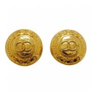 Pre-owned Metal chanel-jewelry Chanel Vintage , Yellow , Dames