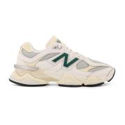 Mesh en leren sneakers met monogram New Balance , White , Heren