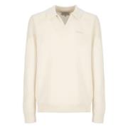 Elegante Wol Kasjmier Trui Ivoor Saint Barth , Beige , Heren