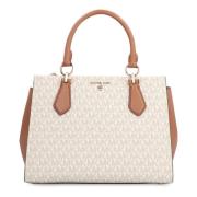 Gedrukte PVC Handtas met Kunstleer Michael Kors , White , Dames