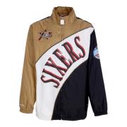 NBA Gebogen Windbreaker Jas Mitchell & Ness , Multicolor , Heren