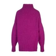 Paarse Oversized Coltrui Sweater Lanvin , Purple , Dames