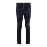 Blauwe Herenbroek 5 Zakken Dsquared2 , Blue , Heren